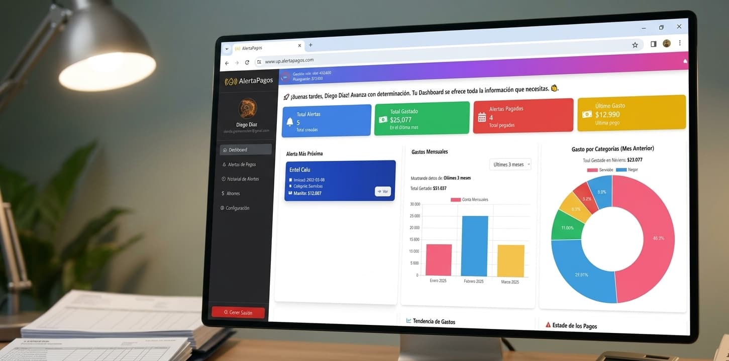 AlertaPagos es una aplicación web orientada a la gestión de obligaciones financieras